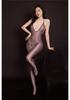 Sexy Women Glossiness Tights Backless Bodysuit Unisex Glossy T-Shirt Yoga Bulge Pouch Elephant Nose Maid Leotard V Neck