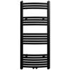 VidaXL Towel Rail Radiator Black Curved Rails 500x1160 Mm 141915