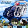 Lissey SUS304 Stainless Steel Ring Carabiners with Connecting Hardware for Large and Small and Swings 10 Catches, Locks, D-Rings, Mountaineering,
