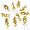 Crown Gold Number Birthday Candle Topper for First Birthday, Cake Decoration, Valentine's or Qixi Festival.