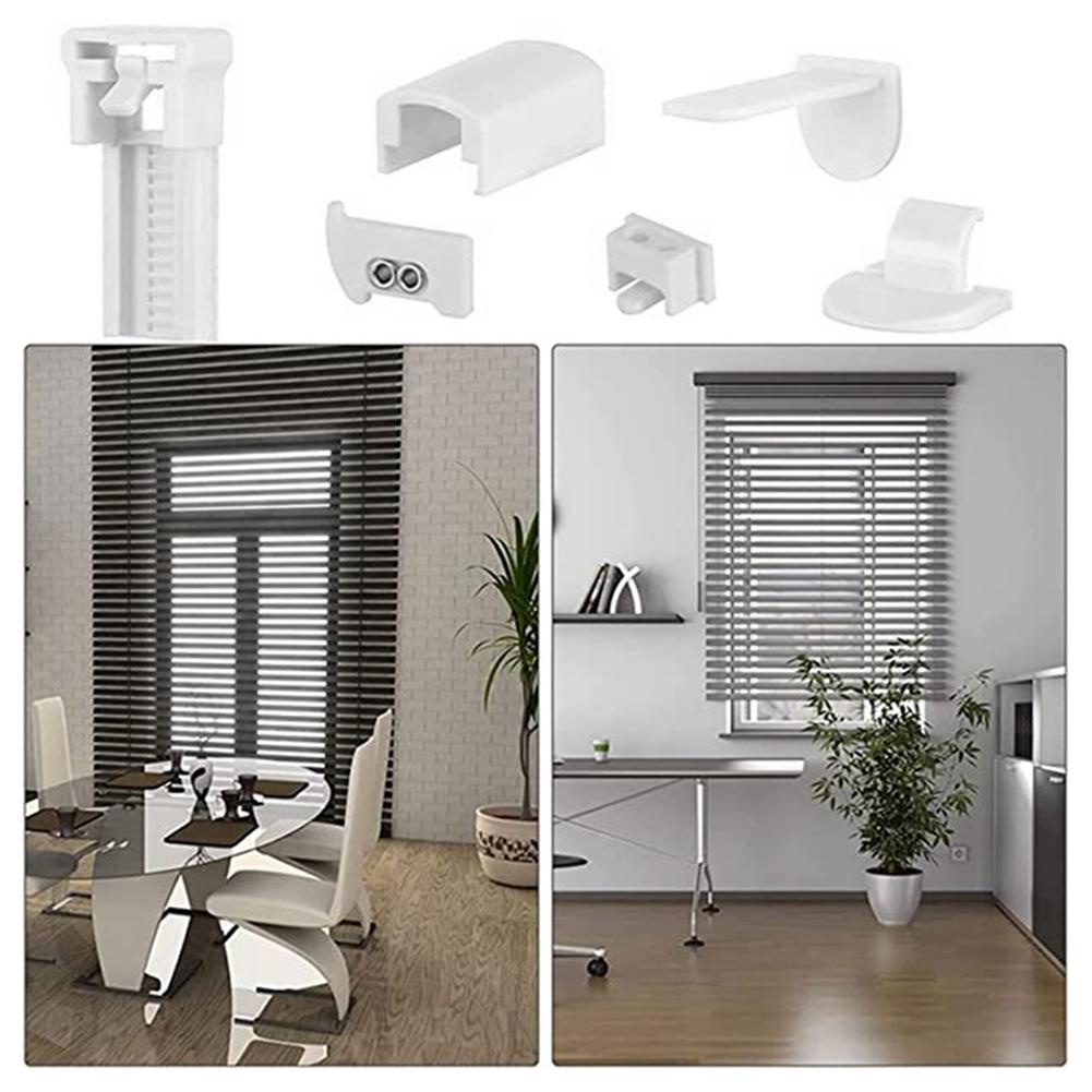 6/24pcs Curtain Replacement Repair Parts Plastic Folding Blinds Parts Set For Offices Bedroom Living Room Blinds Fixer