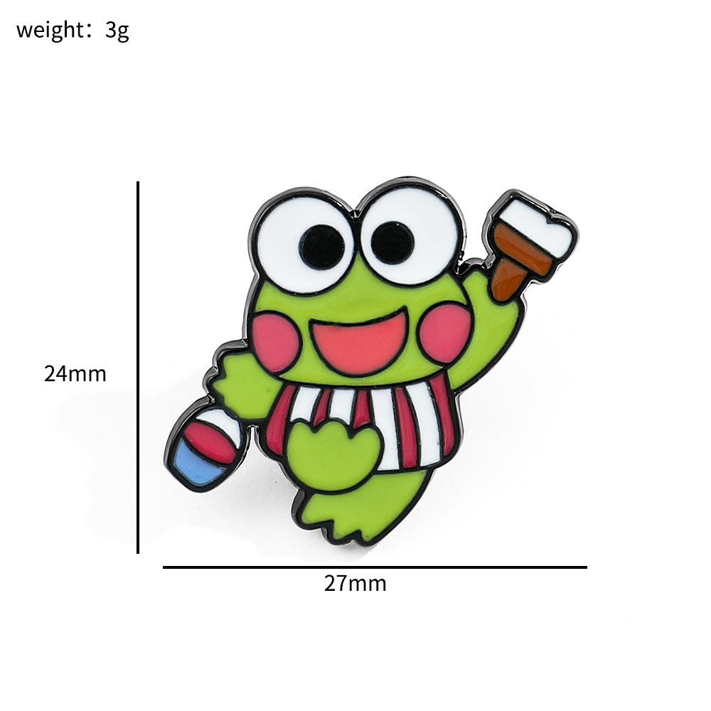 Japanese soft cute Sanrio metal badge Kulomi jade cinnamon dog big-eyed frog kt cat brooch bag