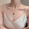 Durable 316 Stainless Steel Zircon Filigree Sweater Chain Necklace with Bamboo Chain for Women Vintage Style Necklace for Women