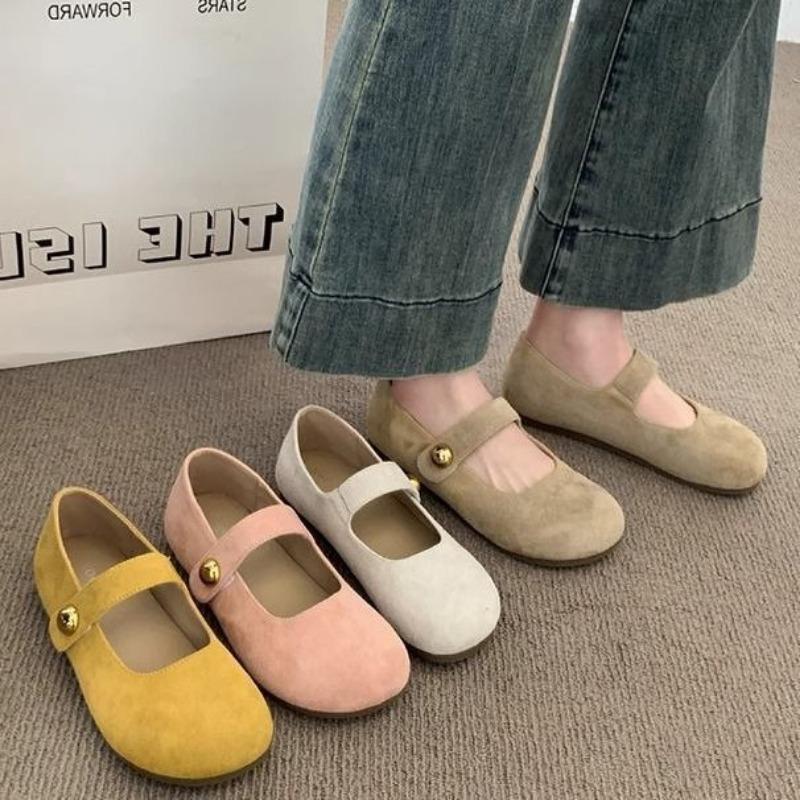 All-inclusive Shallow Mouth Flat-bottomed Doudou Shoes Women's Summer New Gentle Retro One-word Single Shoes
