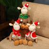 Christmas Giraffe Plush Doll Santa Hat Long Neck Giraffe Plush Toy Home Decoration For Boys And Girls Christmas Gifts