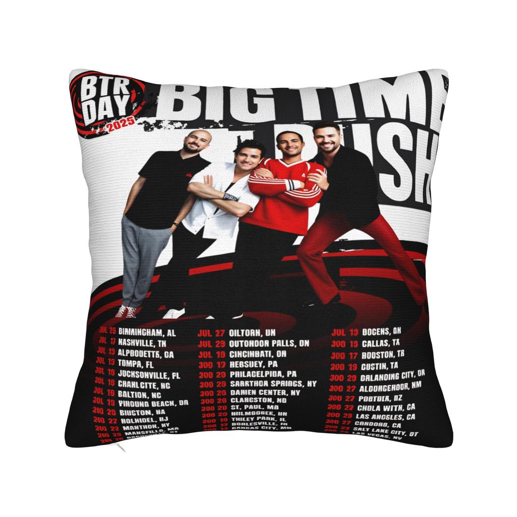 Big Time Rush rock Band Pillowcases Merch Printing Cushion Cover Throw Pillow Cover Bedroom Decor Square Multi Size