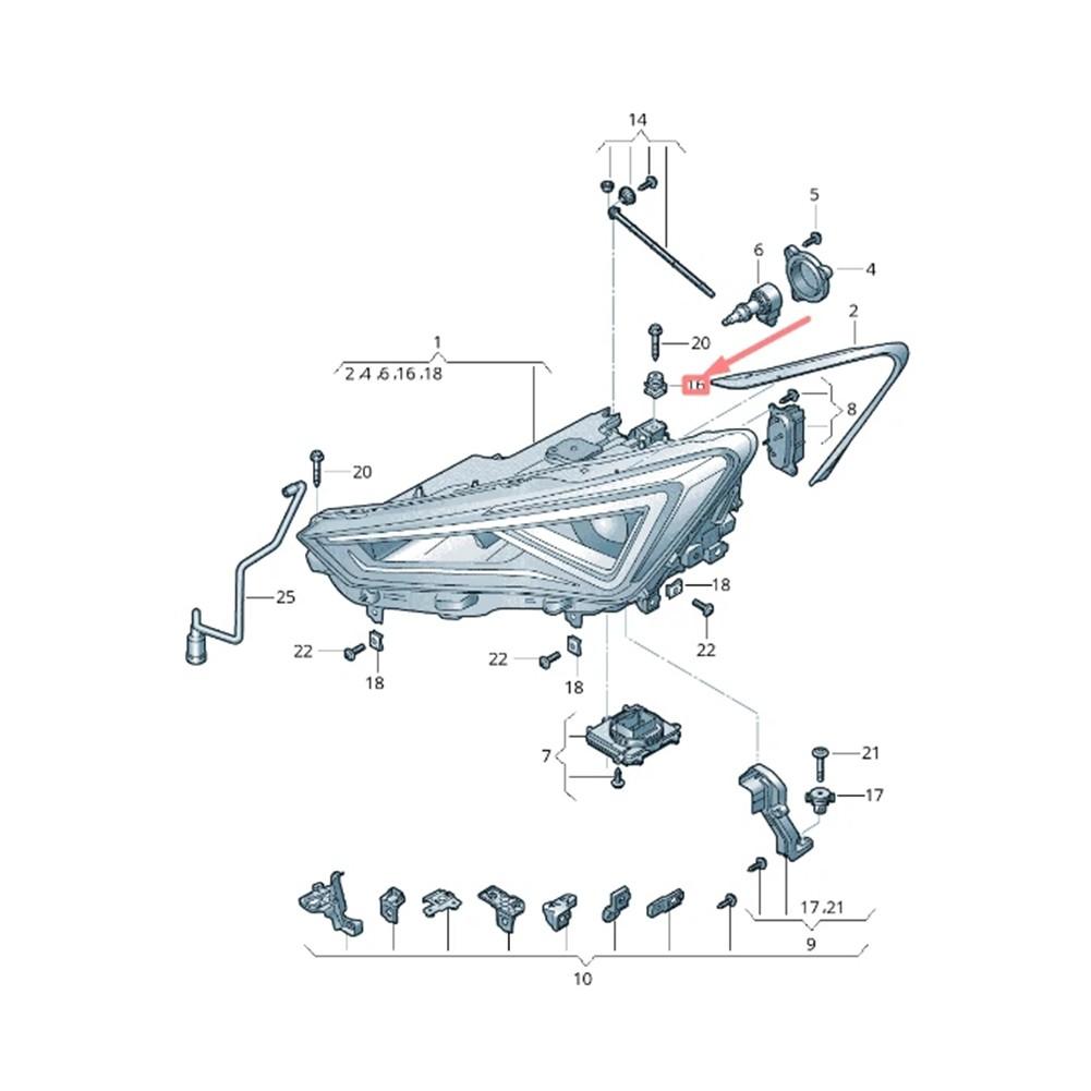 Compensating Plate Front Headlight Plate Headlight Replacement
