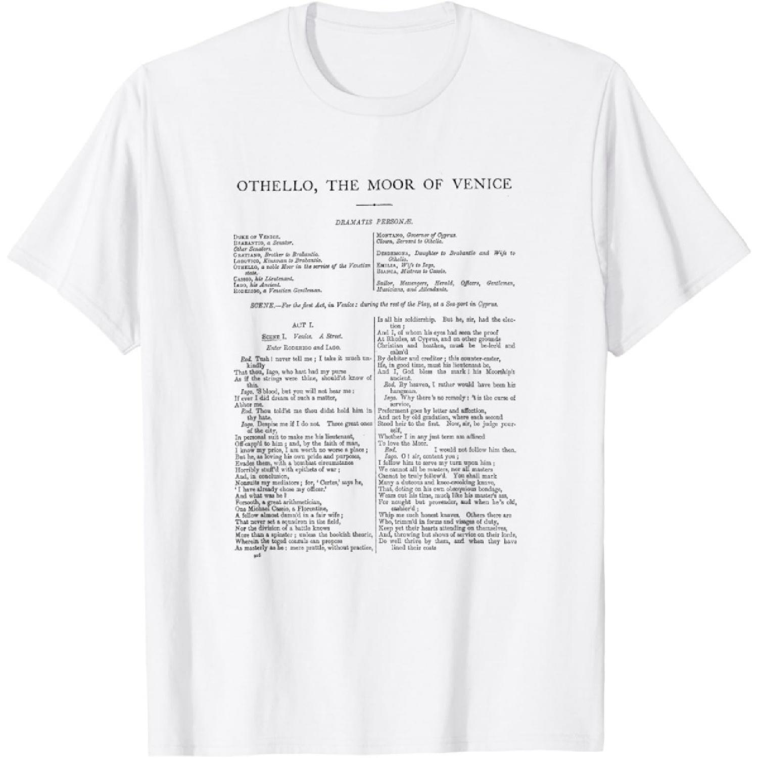 Othello William Shakespeare First Page T-Shirt XXXXXL белый