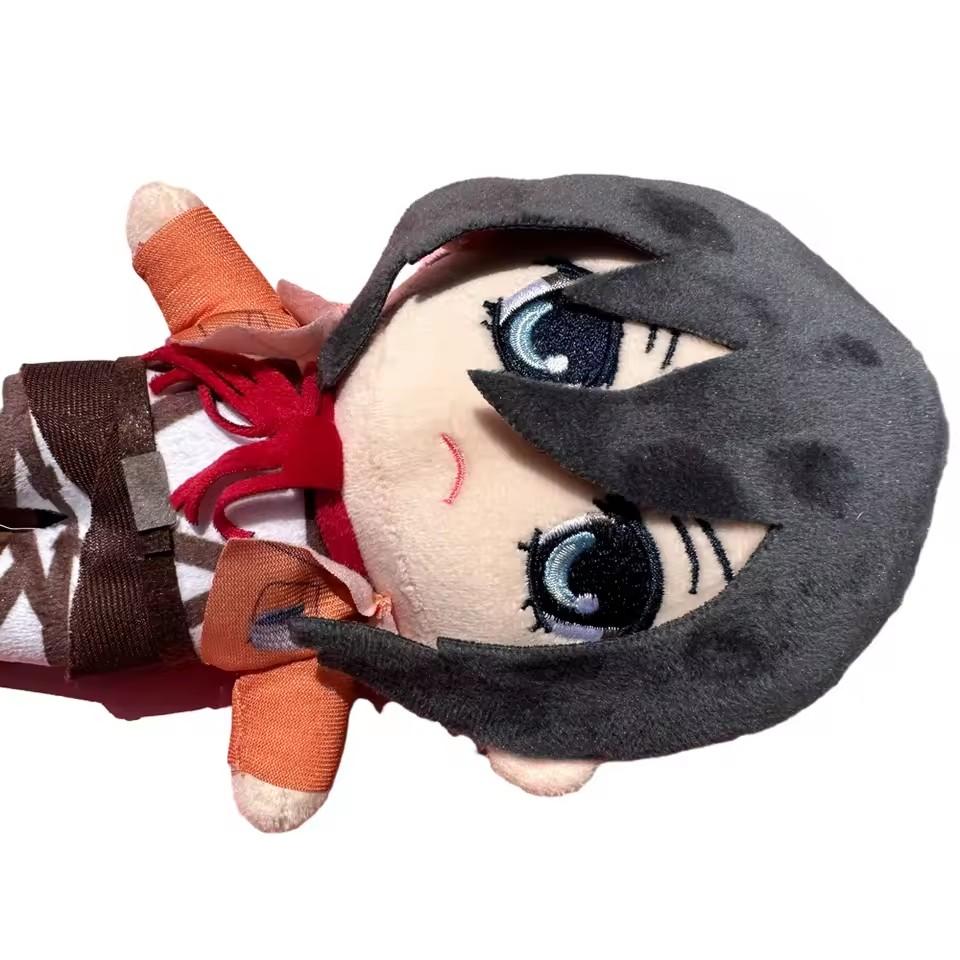 Anime Attack On Titan Plush Toys Doll Kawaii Levi Eren Mikasa Cute Kawaii Collection Green Stuffed Doll Birthday Gifts for Kids