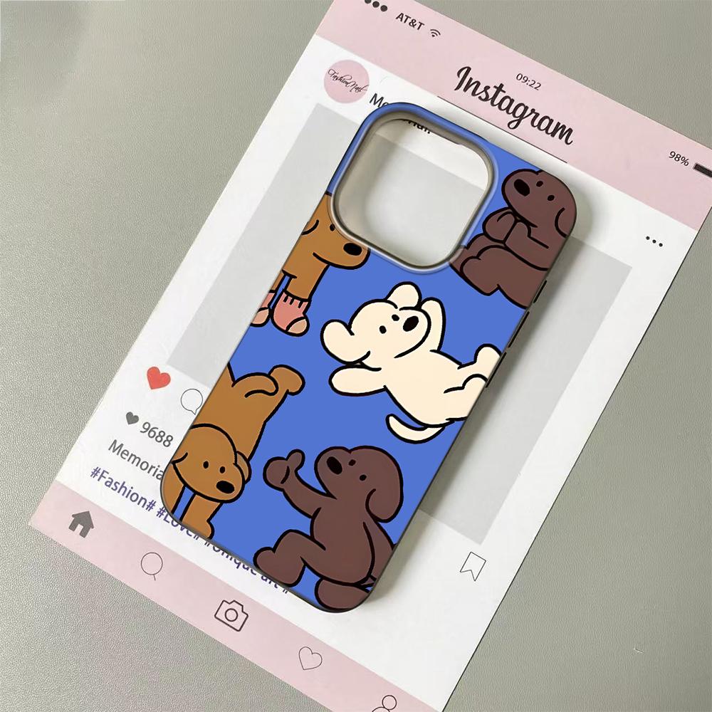 Милый и забавный Мультяшный пес Чехол для телефона Для iPhone 17 17 Air 16 15 14 13 12 11 Pro Max Прозрачный Защитный чехол iPhone 13 Pro