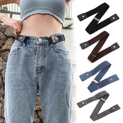 1PC Elastic Waistband Without Buckle Buckle-free Elastic Invisible Belt
