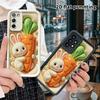 Phone Case: 2D Flat Design Suitable for Samsung Galaxy A34 A35 M05 M06 S20 S22 S21 FE Plus 5G Protective Case, Hugging a Carrot Rabbit, Perfect Christ