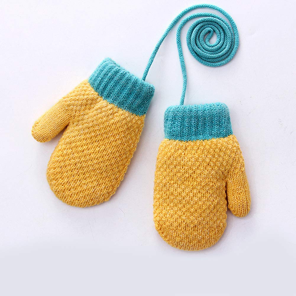 eigenn Mittens with Thick Warm for Boys and Girls Ages Perfect for Snow and Perfect as a Baby Gift Children's Drawstring, Fleece-Lined, 2-4, Play,