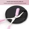 Portable Sharp Eyebrow Trimming Scissors with Built-in Comb for Beginners