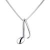 Creative Female 925 Sterling Silver Jewelry Fashion Simple Matte Note Cute Pendant Necklace Birthday Gift Xl180