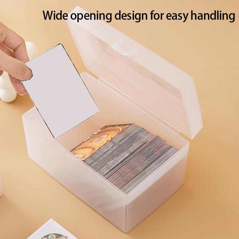 White & Transparent Desktop Storage Box Pos Collection Box Jewelry Container Id Card Organizer