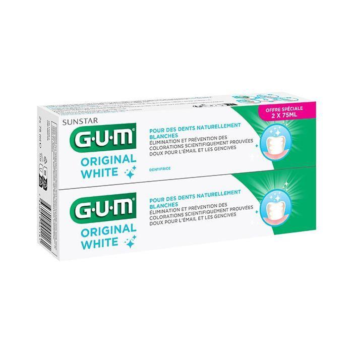 Gum Dentifrice Original White Blancheur Lot de 2 x 75ml