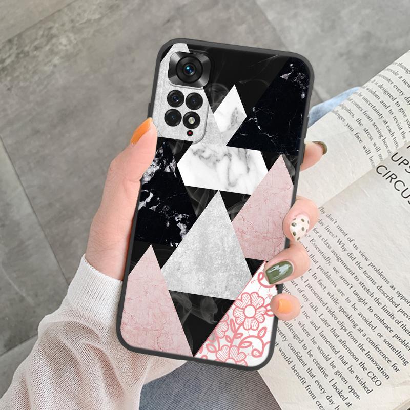 Marble Pattern Phone Case For Redmi Note 11 Pro Protective Cover Case Pink Silicon Soft Funda For Xiaomi Redmi 13C Note 13 4G