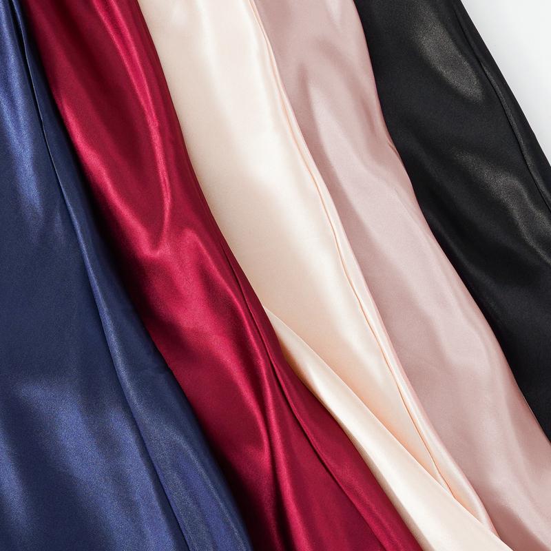 Sexy Silk Satin Sleeveless Nightgown with V-Neck