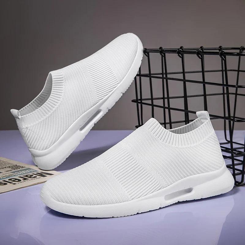 Дышащие кроссовки Fujeak Большие размеры Спортивная обувь для мужчин Комфортные мокасины — фото 9