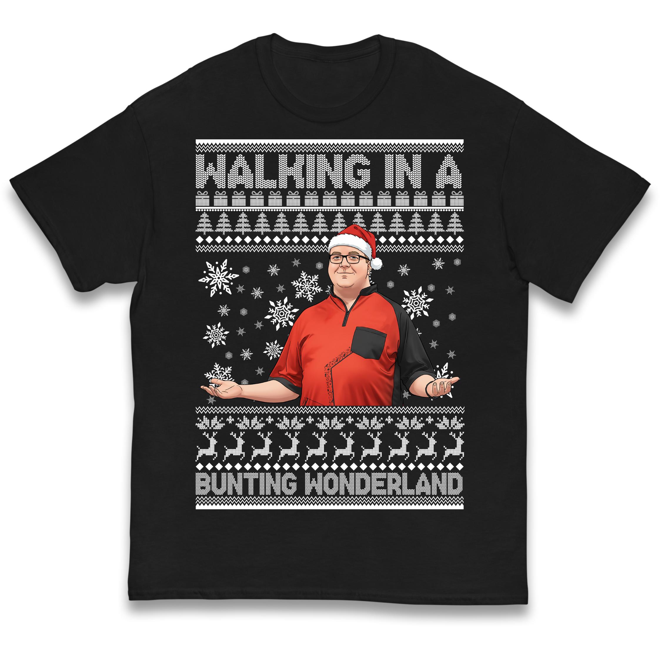 Stephen Bunting Walking in a Bunting Wonderland Christmas Kids T Shirt 100