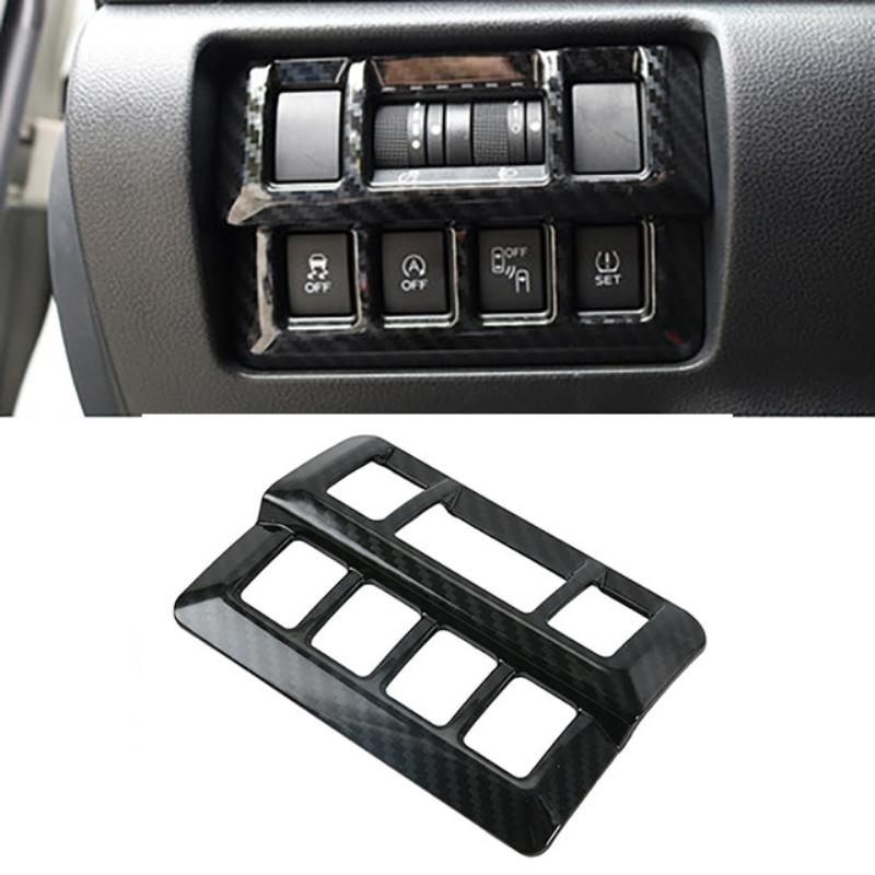 For Subaru Impreza XV 2018-  carbonfiber accessories Gear Shift Panel knob cover door handle window lift button switch cover