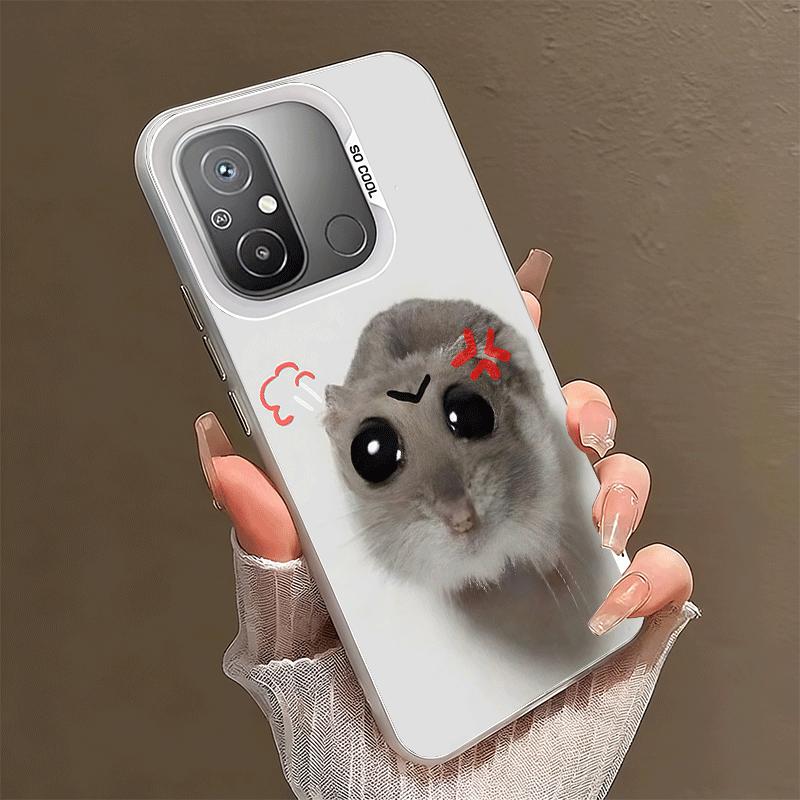 Funny Sad Hamster Meme Shockproof Phone Case for Xiaomi Poco X7 X6 X5 X3 Pro F7 Ultra M8 Redmi 15C 15 14C 13C 12C 10C 13 12 10