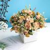 Peonies & Rose Artificial Flowers - Autumn Silk Hydrangea Bouquet, Wedding Arrangements & Home Decoration