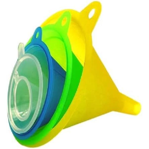 Trichter Sortiment Set mit 5 Mini, Klein bis Groß Plastiktrichter für Küche Flüssigkeit Gewürze Pulver Kosmetiklotion Ätherische Öle