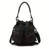 Women'S Casual Dual-Purpose Shoulder Bag, Multifunctional Large-Capacity Crossbody Bag, Drawstring Tote, Everyday Commuting Bag for Wallet And Phone