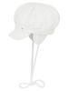 White Summer Cap with Visor, Tie-on, Christening Döll