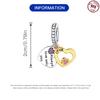 Beads Copper Charms Original Hollowed-Out Heart Pendant Beads Fit Bracelet Jewelry Diy Women Fine Gift Accessory