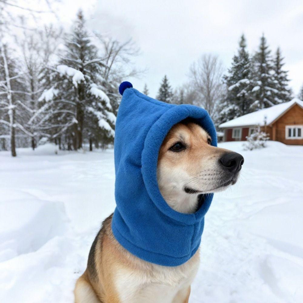 Einfarbige Haustier-Verwandlungsmütze Fleece Haustier Warme Ohrenschützer Haustier Ohrenabdeckungen Weihnachtsfeiertag