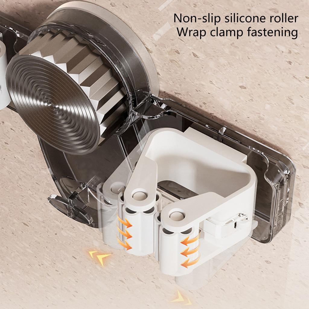 2pcs Broom Holder Mop Hanger Suction Cup for Bathroom Kitchen Office Utility Room Laundry Home Garden Garage Storage