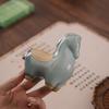 Tang Horse Ceramic Figurine Tea Pet for Living Room Entryway Wine Cabinet Office Desk Tea Table Home Accent Decor Gift
