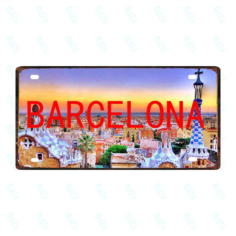 30X15cm City County Sign Plaque Metal Vintage Travel Souvenir Wall Home Cafe Shop Restaurant Decoration  Poster Cuadros DC-0085B