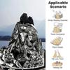 Satan Print Flannel Blanket High Quality Warm Comfortable Cover for All Seasons Perfect for Gifts Home Decor
