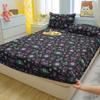 1 Simple Modern Geometry Printed Matte Fitted Sheet, Bedroom Printed Bed Cover, Bedding (Excluding Pillowcases)