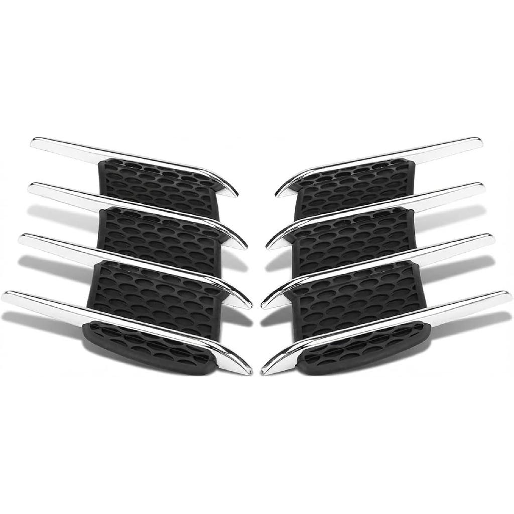 2 ks větracích otvorů na kapotu pro auta, boční přívod vzduchu na kapotě, větrací otvor, nasávací otvor na kapotu, dekorativní lišta s výdechem ve tvaru žraločích žaber, větrací samolepka