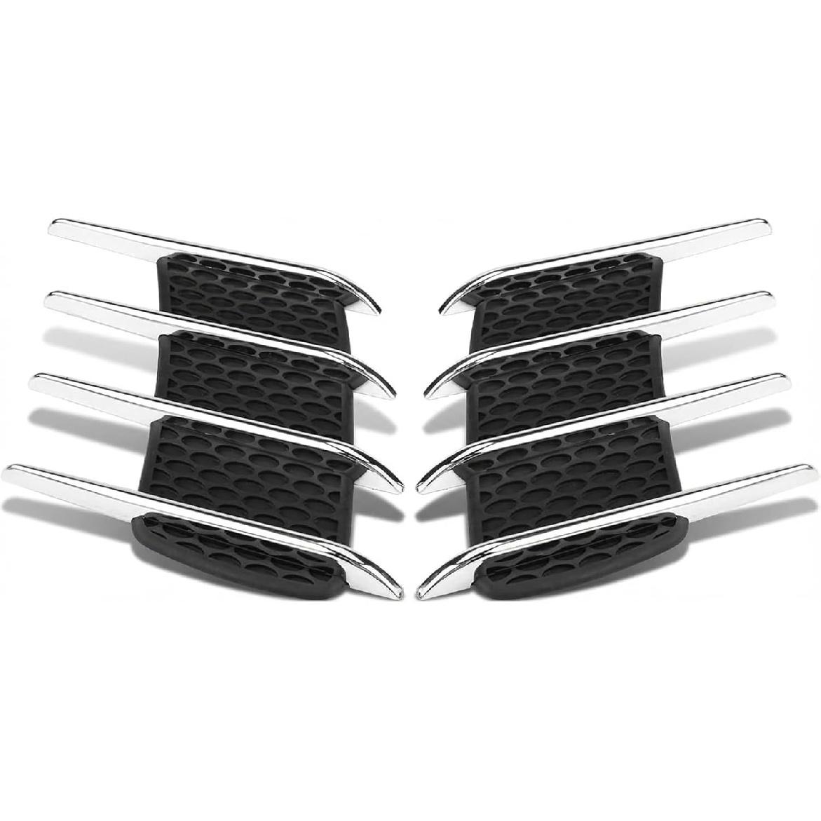 2PCS Hood Vents for Cars, Car Exterior Hood Side Air Intake Flow Vent, Car Hood Scoop Air Vent, Shark Gills Outlet Decorative Trim Sticker Vent