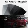 5/35/50 % Vlt Schwarze Fensterfolien Tönungsfolie Sichtschutzglas Aufkleber Sonnenschutzfolie Auto UV-Schutz Aufkleber Auto Heimdekoration