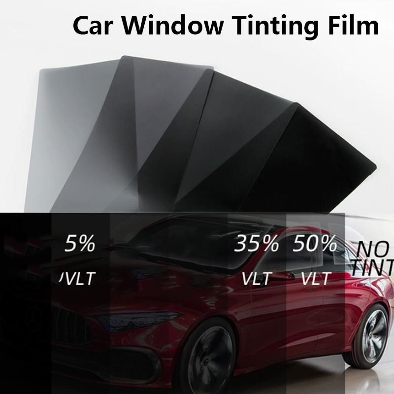 5/35/50 % Vlt Schwarze Fensterfolien Tönungsfolie Sichtschutzglas Aufkleber Sonnenschutzfolie Auto UV-Schutz Aufkleber Auto Heimdekoration
