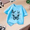 T-shirt décontracté à manches courtes pour enfants - T-shirt d'été ample pour filles avec nœud