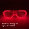 New Acrylic Luminous Glowing Cyberpunk Glasses LED Light Up Halloween Party Glasses Bar Club Props Neon Glasses Supplies