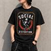 T-Shirt Social Distortion Punk Rock Squelette Logo Homme Noir Graphique Nouveau T-Shirt Unisexe