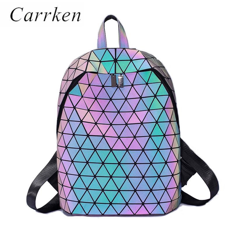 holographic backpack geometric