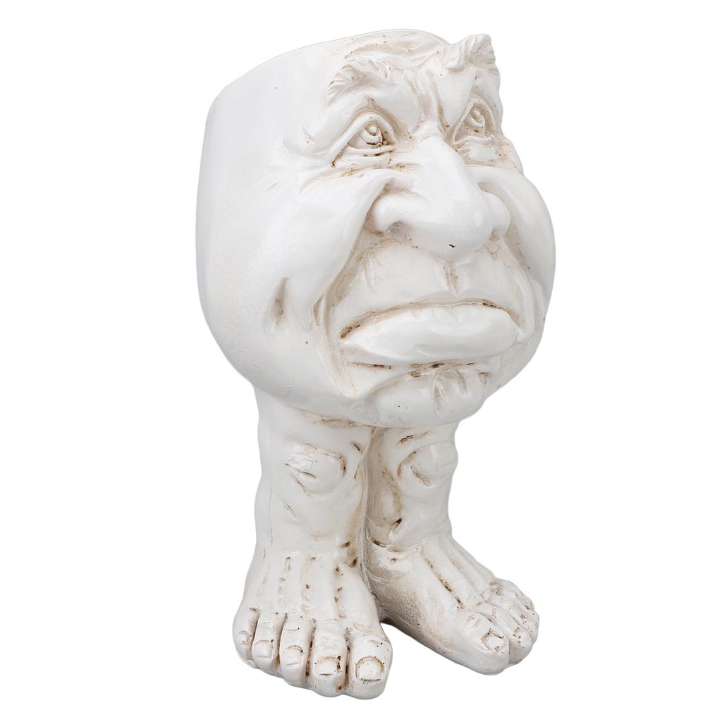 Resin Flower Pot Innovative Exquisite Retro Old Man Planter Pot Succulent Pot for Outdoor Garden