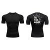 Cross Print Compression Shirt for Men Athletic Quick Dry Short Sleeve Tops Baselayer Christian Gym Workout Running T-shirts Tees