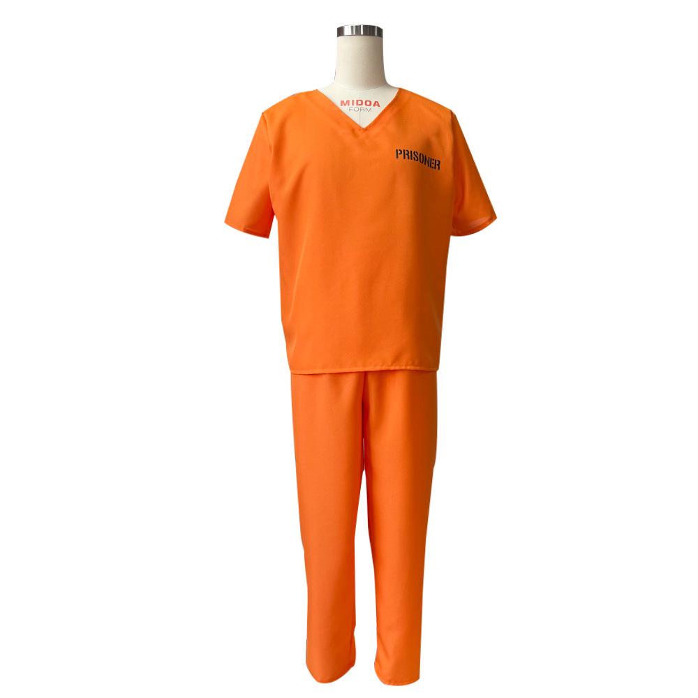 Cross-Border Orange Prisoner Costume for Men - Halloween Cosplay