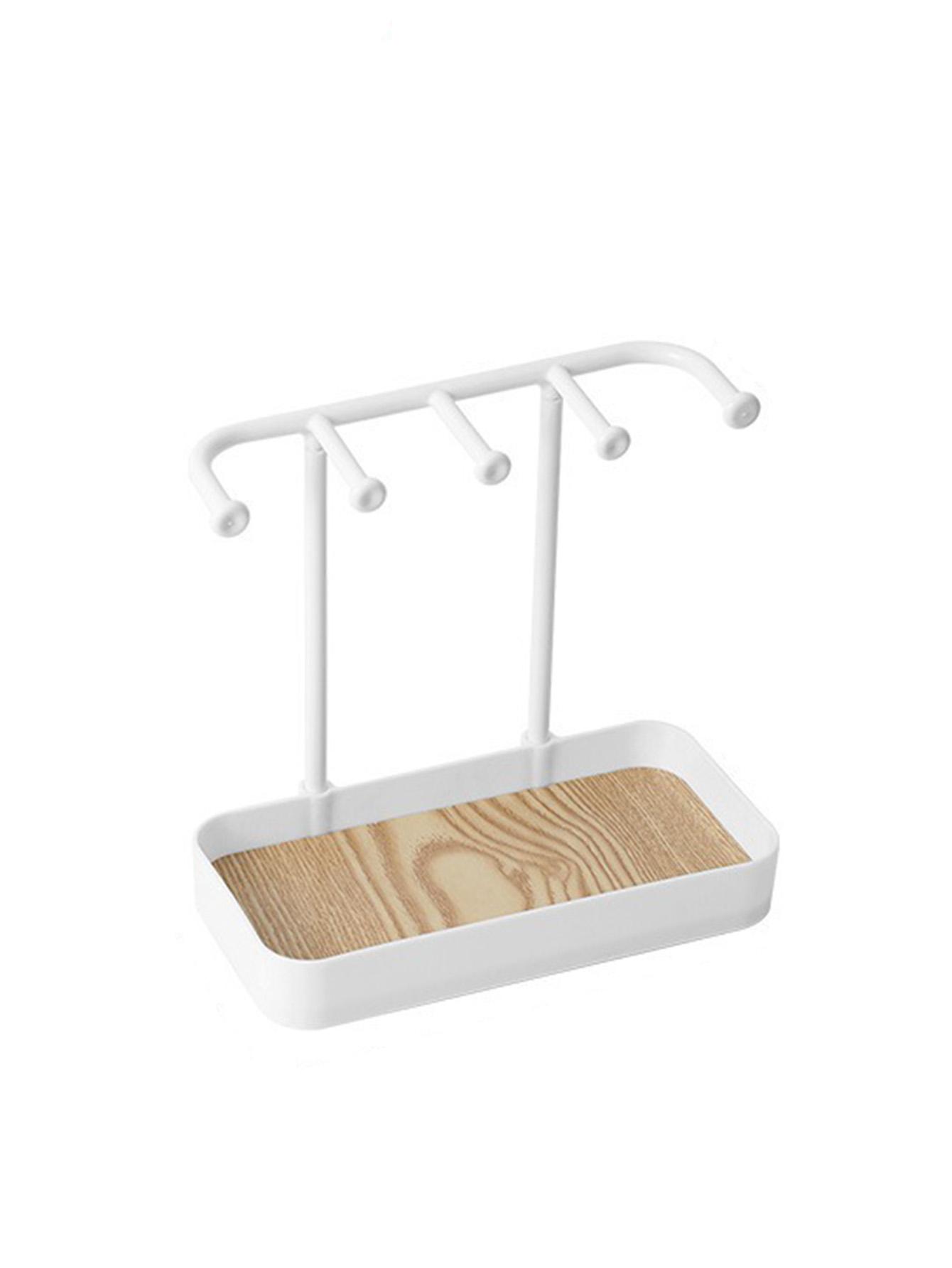 

Jewellery Rack Storage Hanging Shelf Hair and Earring Storage Box Bracelet Jewellery Display Rack Key Rack Organiser DisplayProp білий